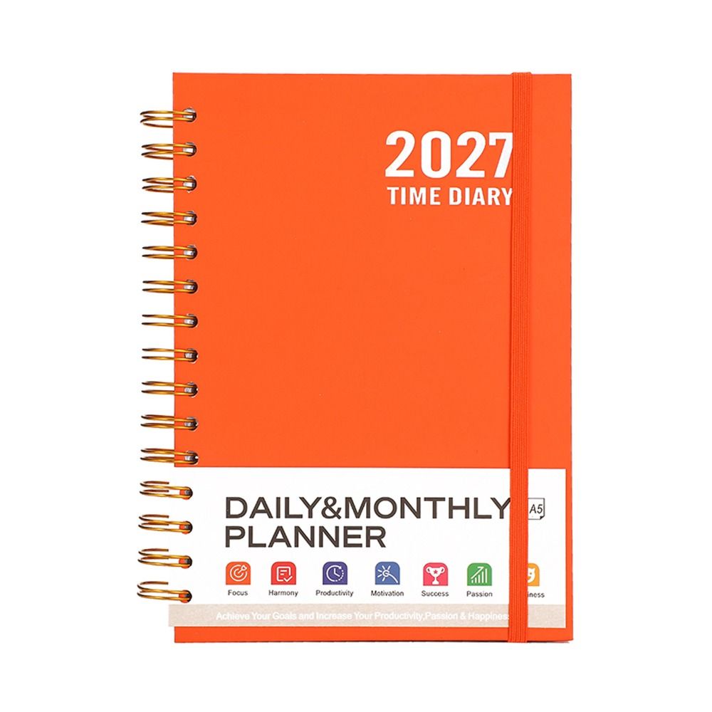 Leather Work Notepad - New A5 2027 Schedule Planner English