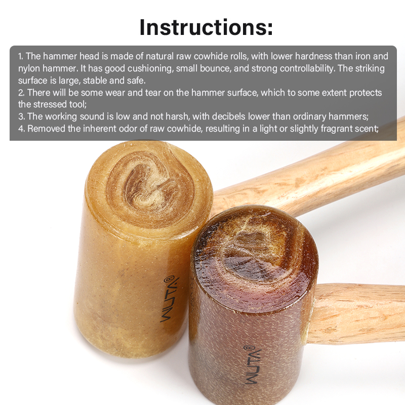WUTA 100% Rawhide-head Mallet  - Mallet Rawhide Craft recension och pris