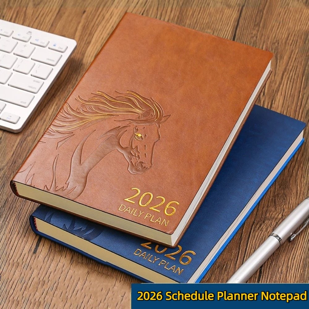 Pu Leather 2026 Schedule Plann - Leather Work Notepad recension och pris