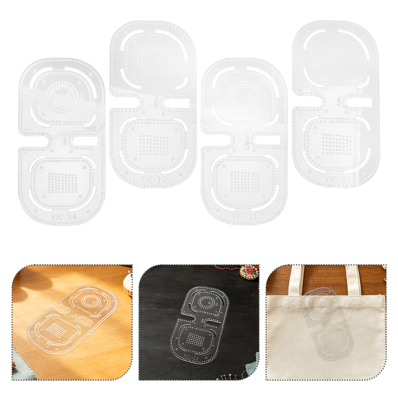4Pcs Clear Acrylic Leatherwork - Leatherworking Guide recension och pris