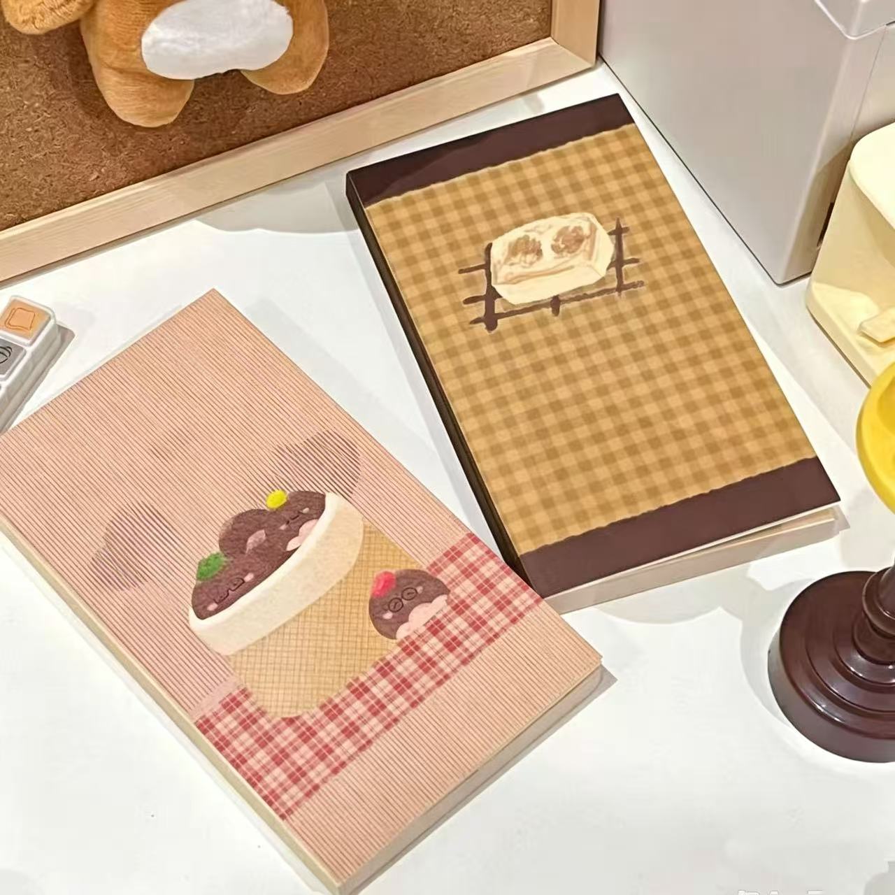 New A6 Plaid Natural Kraft Pap - Leather Work Notepad recension och pris