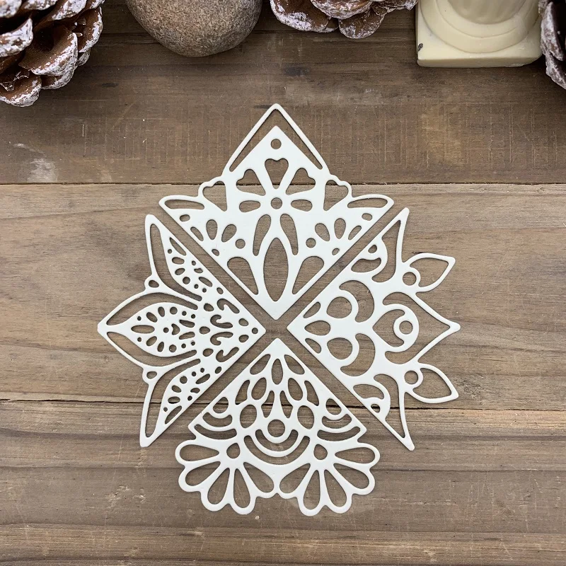 4Pcs Lace corner  Metal Cuttin - Leatherwork Embossing recension och pris