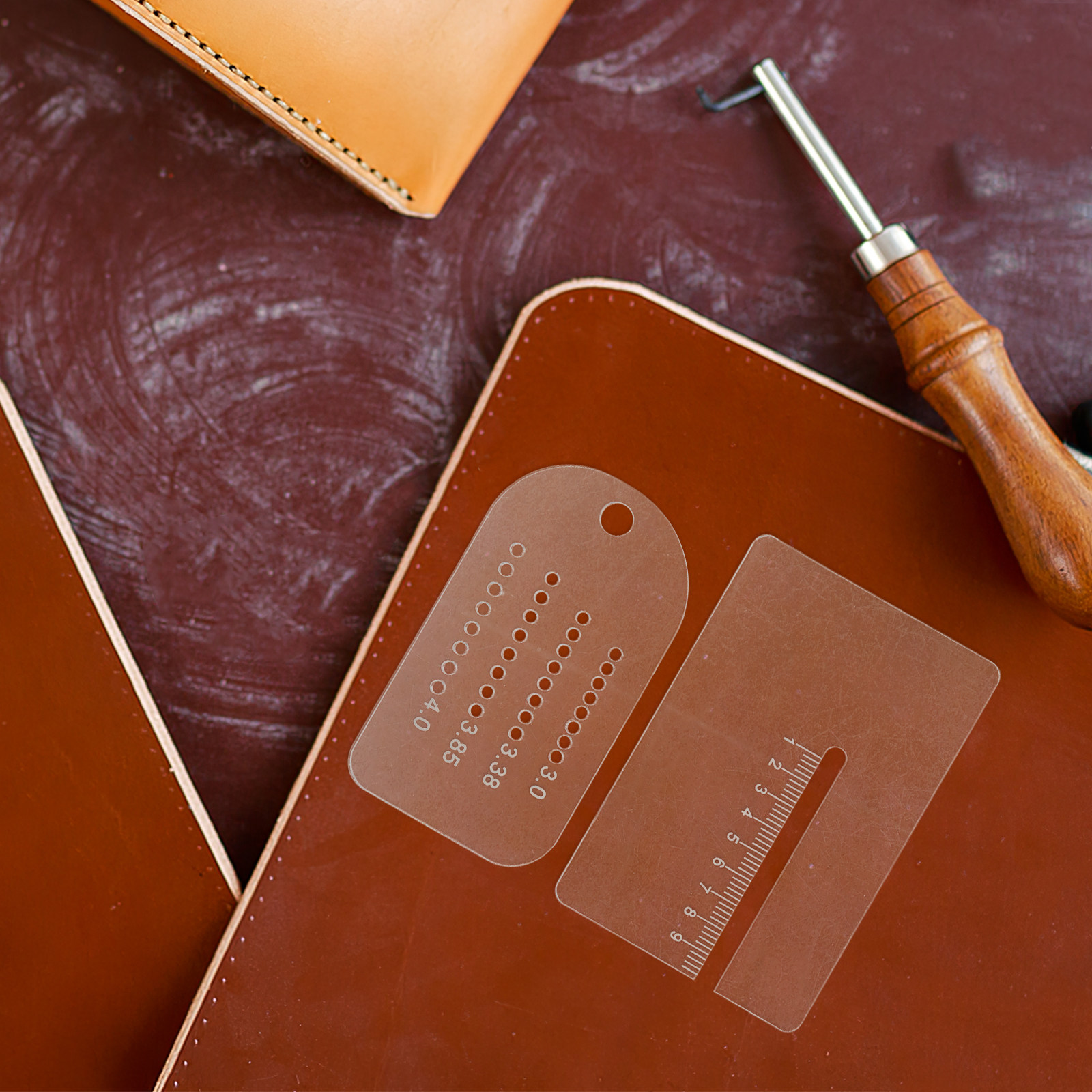 2Pcs Multifunctional Hole Punc - Leatherworking Guide recension och pris