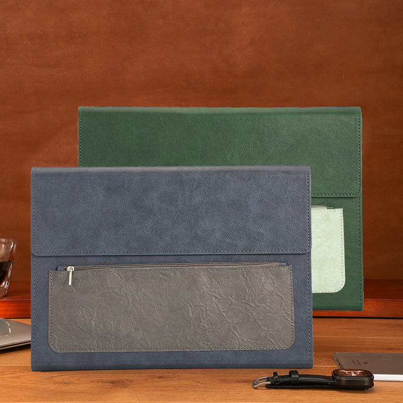 1PCS Leather A4 Document Bag T - Leather Work Folder recension och pris